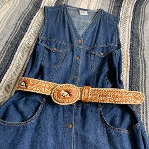 Vintage Genuine Leather Western Hand Stitc…